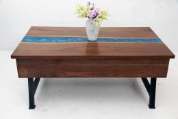 Walnut River Coffee Table With Storage 1