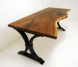 Live Edge Home Office Desk With Drawer 5