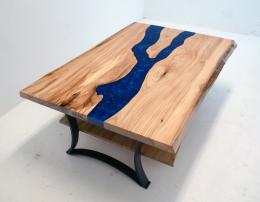 Live Edge Blue River Elm Coffee Table 5