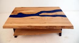 Live Edge Blue River Elm Coffee Table 6