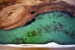 Green River Dining Room Table With Sand And Pebbles 5