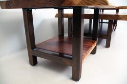 Live Edge Redwood Coffee Table & Side Table Set 1