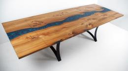 Extendable Elm Dining Room River Table 7
