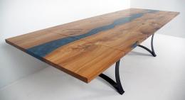 Extendable Elm Dining Room River Table 9