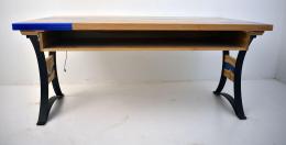 LED Lit Blue River Desk From Elm Wood 5