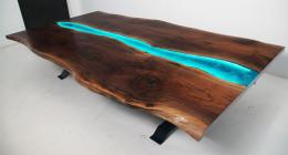 Large Walnut LED Lit Coffee Table 4