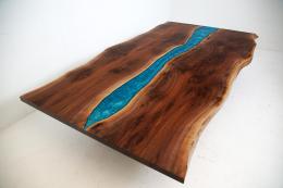 Large Walnut LED Lit Coffee Table 1