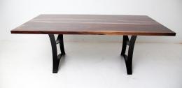 Walnut Copper And Black River Dining Table 1