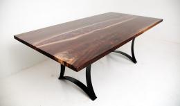 Walnut Copper And Black River Dining Table 4