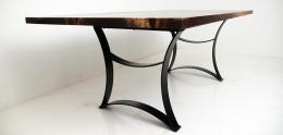 Walnut Copper And Black River Dining Table 3
