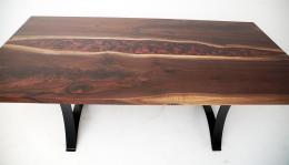 Walnut Copper And Black River Dining Table 6