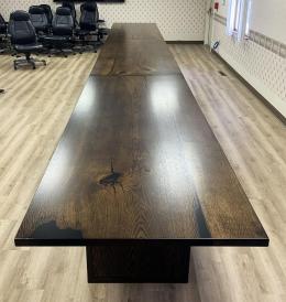 Stained White Oak 24 Foot Conference Table 1