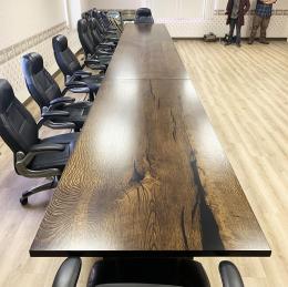 Stained White Oak 24 Foot Conference Table 4