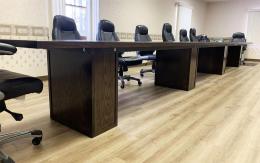 Stained White Oak 24 Foot Conference Table 6