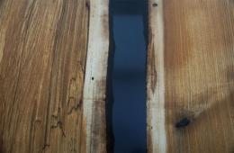 Distressed Hickory River Dining Room Table With Translu