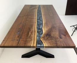 Walnut Conference River Table With Embedded Tools And C