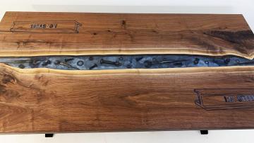 Walnut Conference River Table With Embedded Tools And C