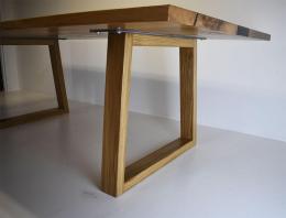 White Oak Gray River Table With White Oak Legs 3