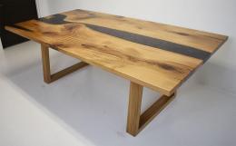 White Oak Gray River Table With White Oak Legs 5