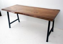Live Edge Elm Desks With Matching Rolling Cabinets 10