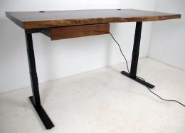 Handmade Live Edge Walnut Adjustable Height Rising Desk