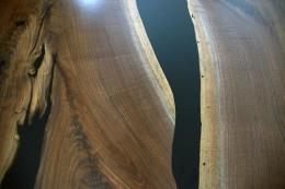Dining Room Table With Black Epoxy River 8