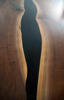 Dining Room Table With Black Epoxy River 2