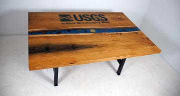 Conference Table With CNC Carved Logo