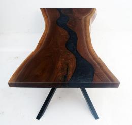 Live Edge River Dining Room Table & Matching River Coff