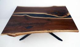 Live Edge River Dining Room Table & Matching River Coff