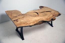 Natural Maple Burl Live Edge Coffee Table 9