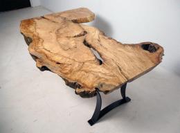 Natural Maple Burl Live Edge Coffee Table 2