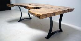 Natural Maple Burl Live Edge Coffee Table 4