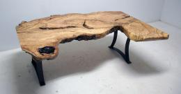 Natural Maple Burl Live Edge Coffee Table 1