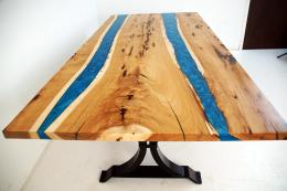 Hickory Double River Dining Room Table 1