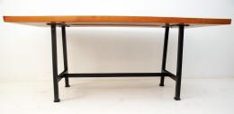 Cherry Wood Dining Table With Deep Blue Resin 3