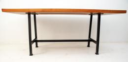 Cherry Wood Dining Table With Deep Blue Resin 3