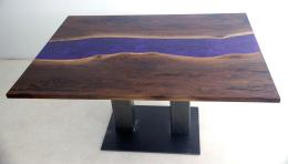 Square Purple Epoxy River Dining Table 9