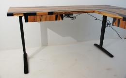 L Shaped Ergonomic Beech River Desk 4