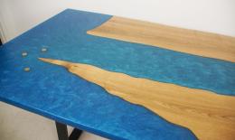 Epoxy Resin âIntercoastal Waterwayâ Dining Table 2