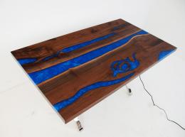 Blue River Walnut Dining Room Table With LED Lights 6