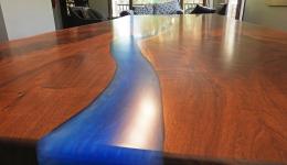 Blue Epoxy River Dining Table2