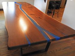 Blue Epoxy River Dining Table4