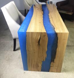Epoxy Resin Waterfall Desk 1