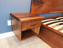 Live Edge Epoxy Resin Headboard And Nightstands2