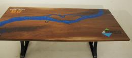 Walnut Mississippi River Logo Conference Table 9