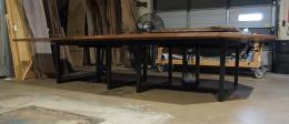 Walnut Plank Conference Table With CNC Logo 9