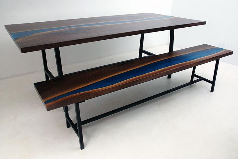 Epoxy picnic on sale table