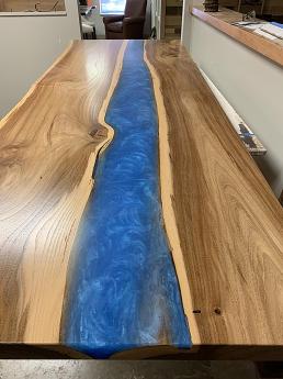 Live Edge Elm Epoxy Resin Bar Top 3